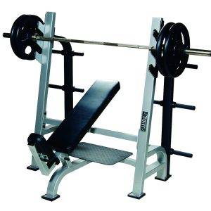 York Barbell STS Olympic Incline Bench Press w/ Gun Racks