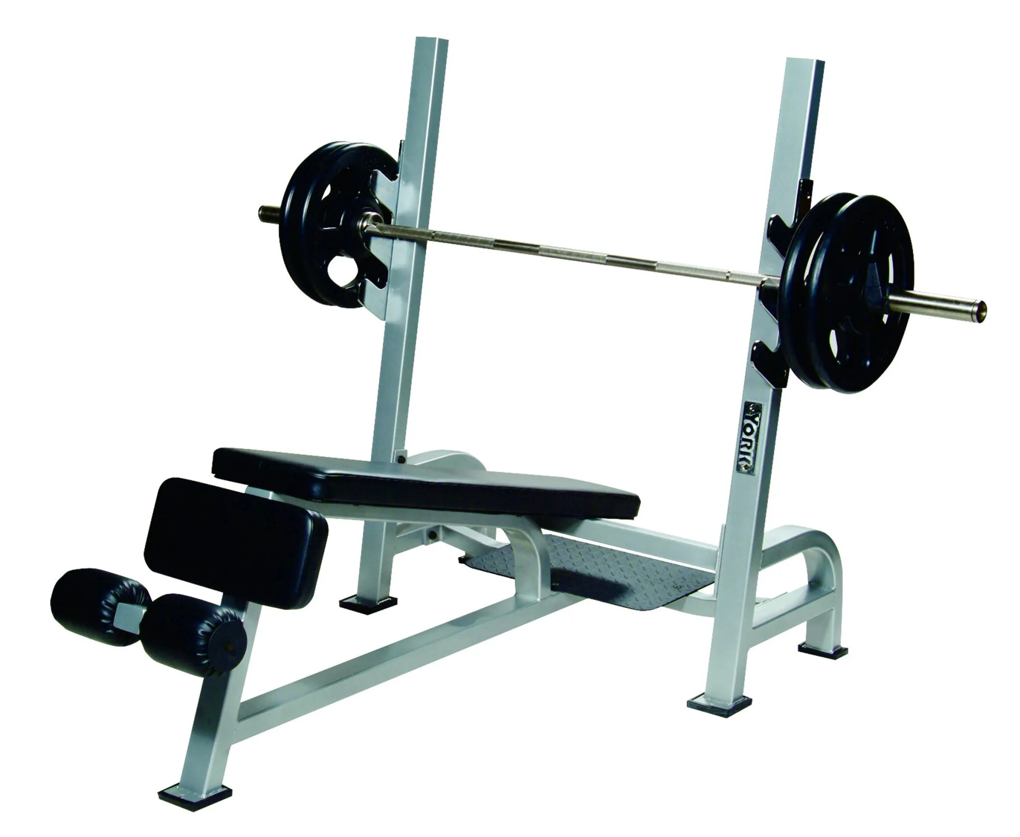 York Barbell STS Olympic Decline Bench Press w/ Gun Racks - York Barbell - image 1