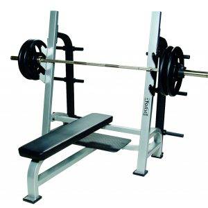 York Barbell STS Olympic Flat Bench w/ Gun Racks
