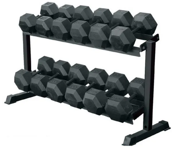 York 2-Tier Pro-Hex Dumbbell Rack - York Barbell - image 1