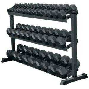 York 3-Tier Pro-Hex Dumbbell Rack - York Barbell - image 1