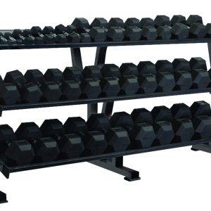 York 3-Tier Hex Professional Tray Dumbbell Rack