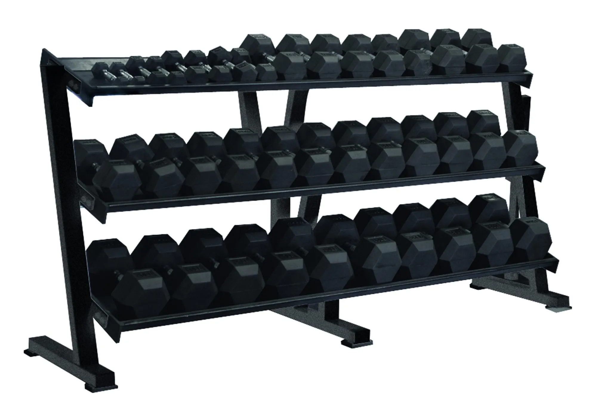 York 2 -Tier Hex Professional Tray Dumbbell Rack - York Barbell - image 1