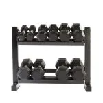 York 5-25 Pound Rubber Hex Dumbbell Set with Stand - York Barbell - image 1