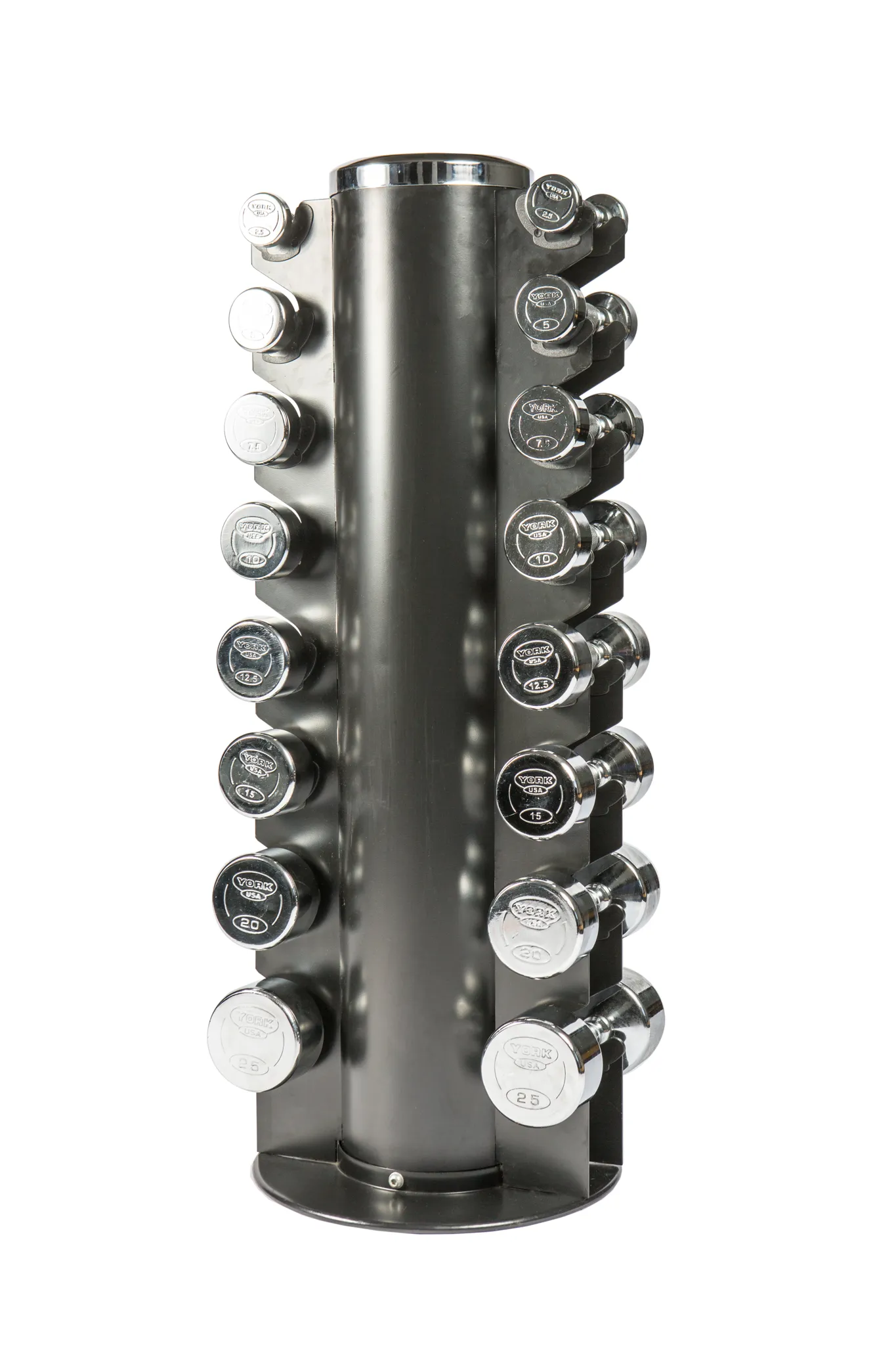 York 5 -25 Pound Chrome Dumbbell Club Pack - York Barbell - image 1