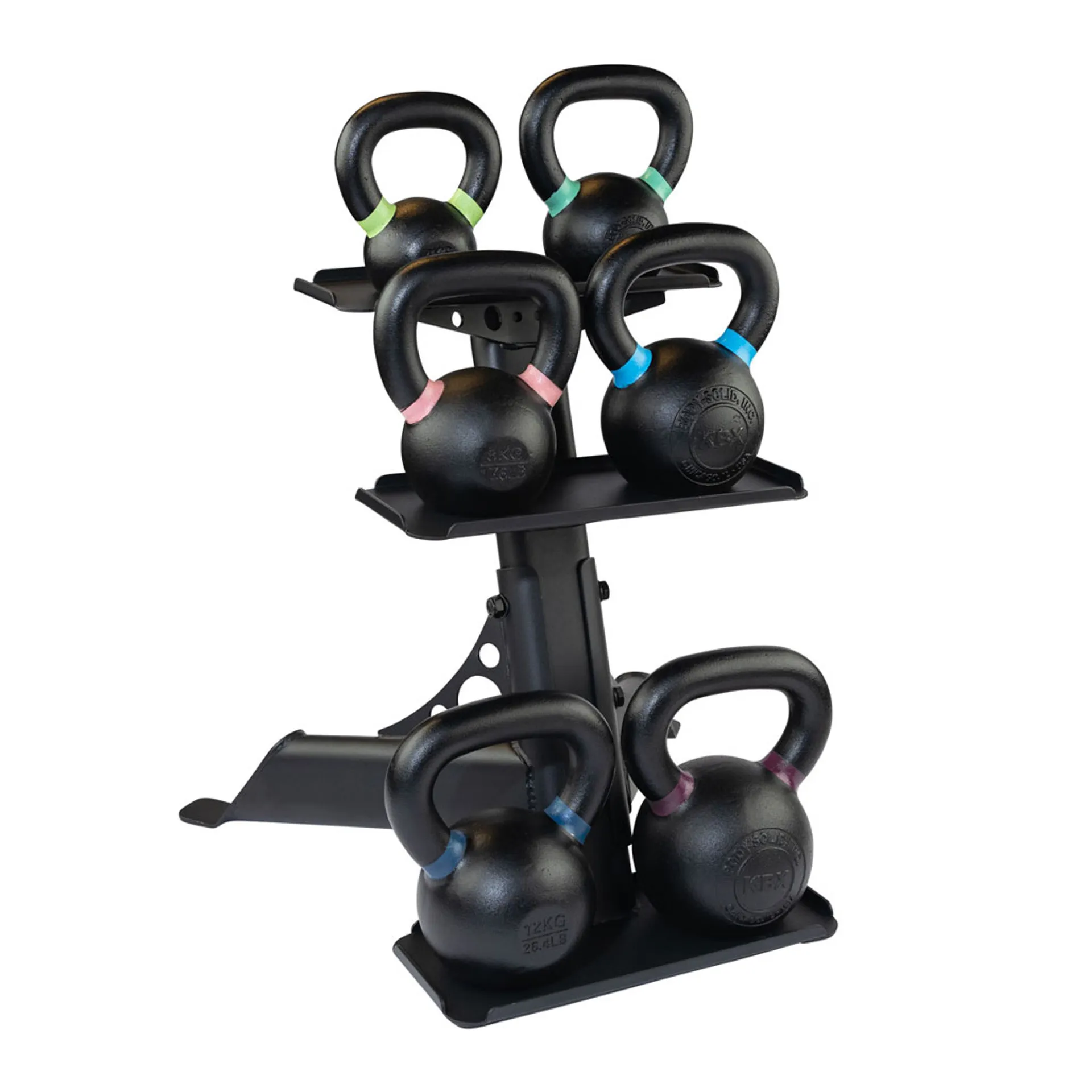 Body-Solid KBXS54PACK 4-14 kg. Training Kettlebell Set with Rack - Body Solid - image 1