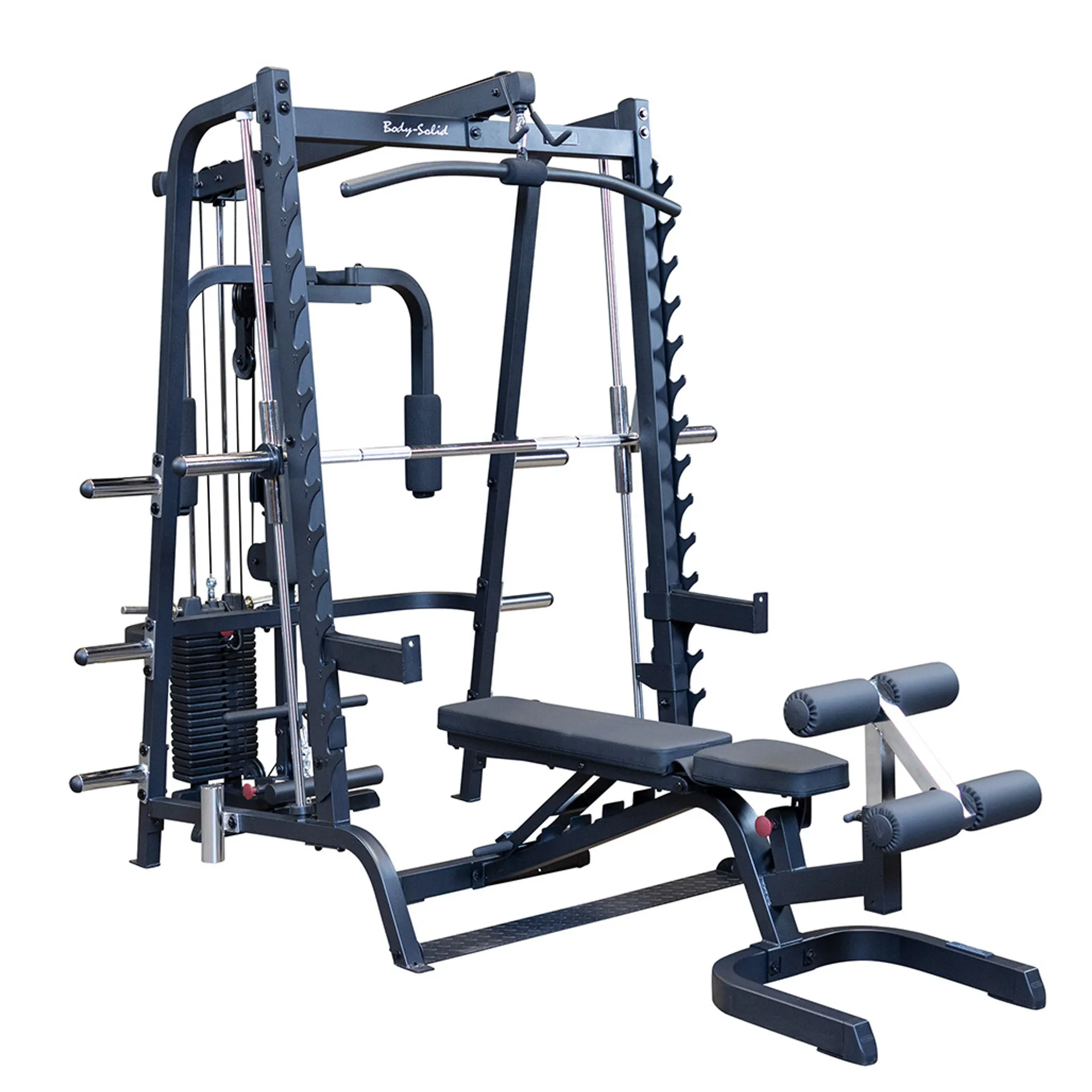 GS348BP4_IMGL2610-2500__80736 Body-Solid GS348BP4 Series 7 Smith Gym Package - Body Solid - image 2