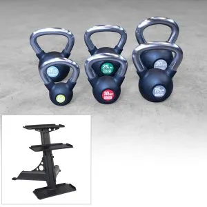 Body-Solid KBZS105PACK 5-30 lb. Premium Kettlebell with Rack - Body Solid - image 1