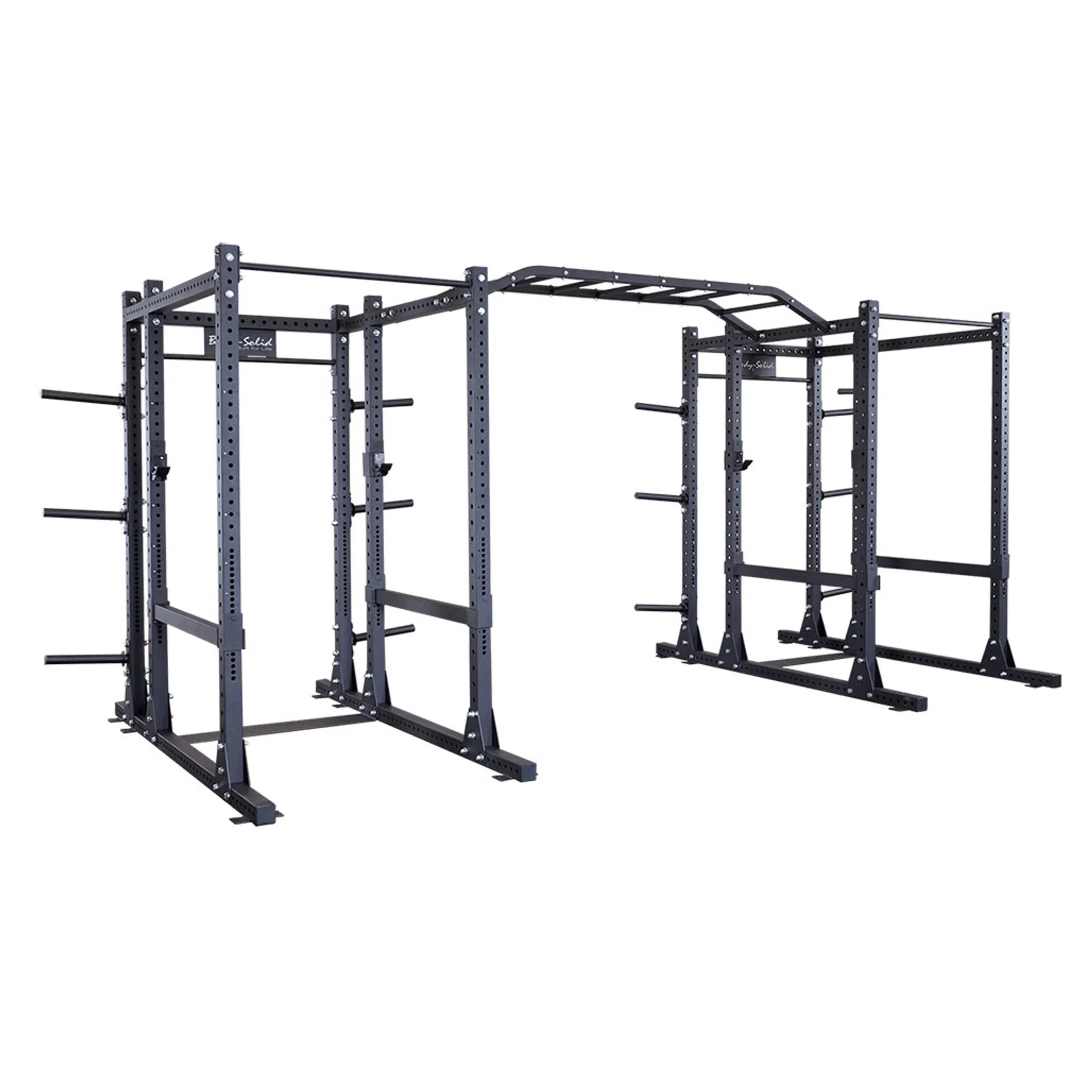 Body-Solid Double Power Racks with Rear Extensions and Monkey Bars SPR1000DBBACK - Body Solid - image 1