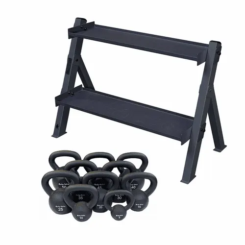 Body Solid 5-50lb Kettlebell Set W/Rack - Body Solid - image 1
