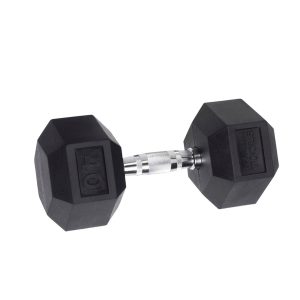 Body-Solid Rubber Hex Dumbbells 5 to 50 Pounds