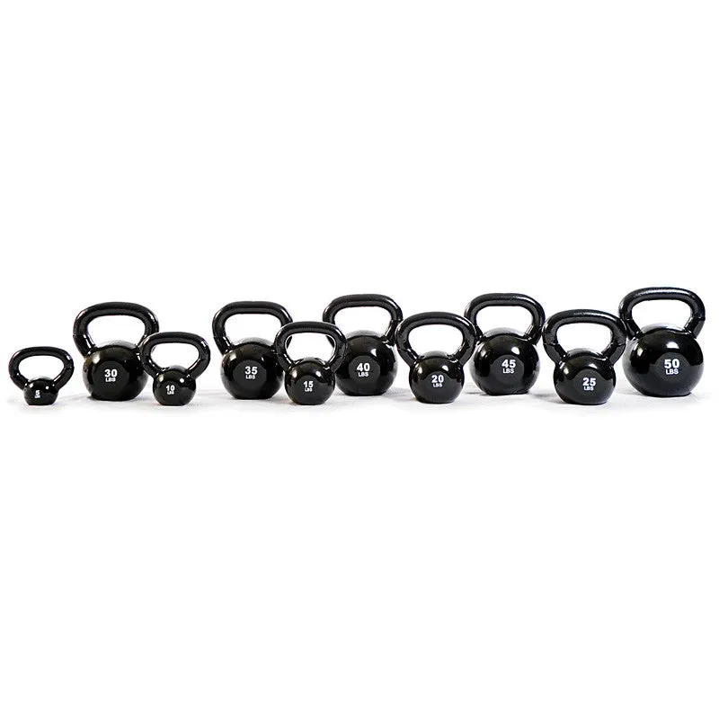 857KBV-all.jpg TKO 5-50 Pound Vinyl Kettlebell Set w/ 2 Tier Rack - TKO - image 2