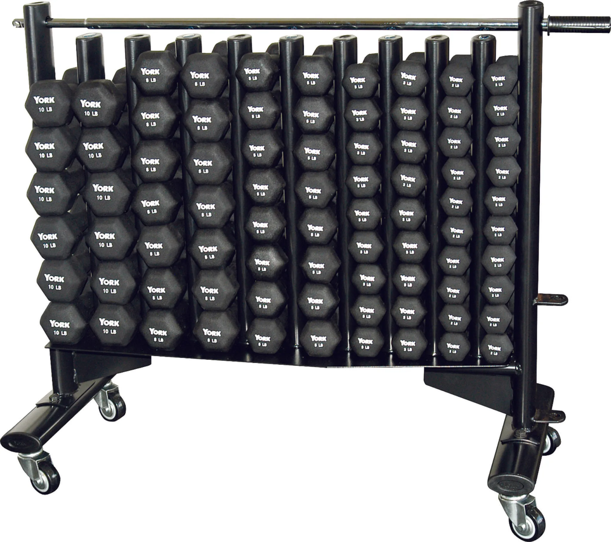 York Neoprene Hexagon Fitbell Club Pack with Rack - York Barbell - image 1