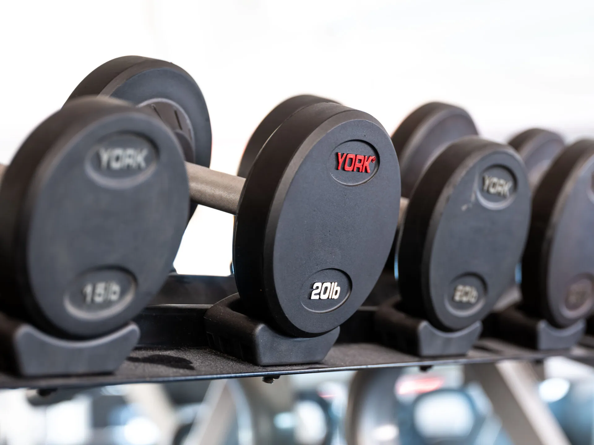 York 5-50 Pro Style Rubber Dumbbell Set - York Barbell - image 1
