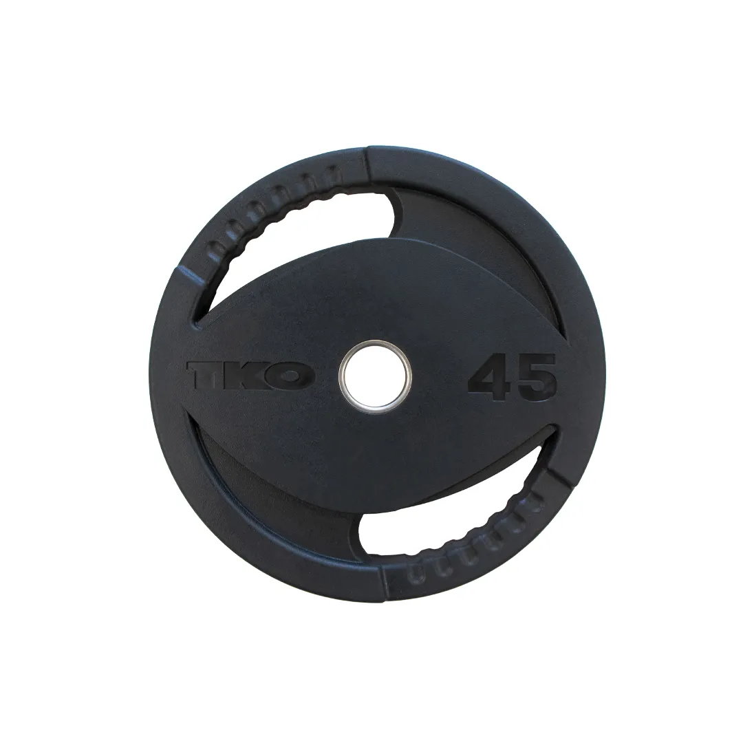 45plate TKO 300 Pound Olympic Rubber Plate set w/1,000 Pound Bar & Collars - TKO - image 9