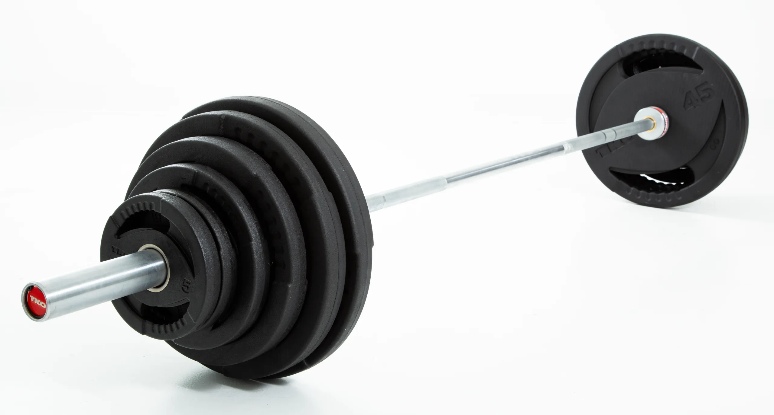 IMG_0963 TKO 300 Pound Olympic Rubber Plate set w/1,000 Pound Bar & Collars - TKO - image 7