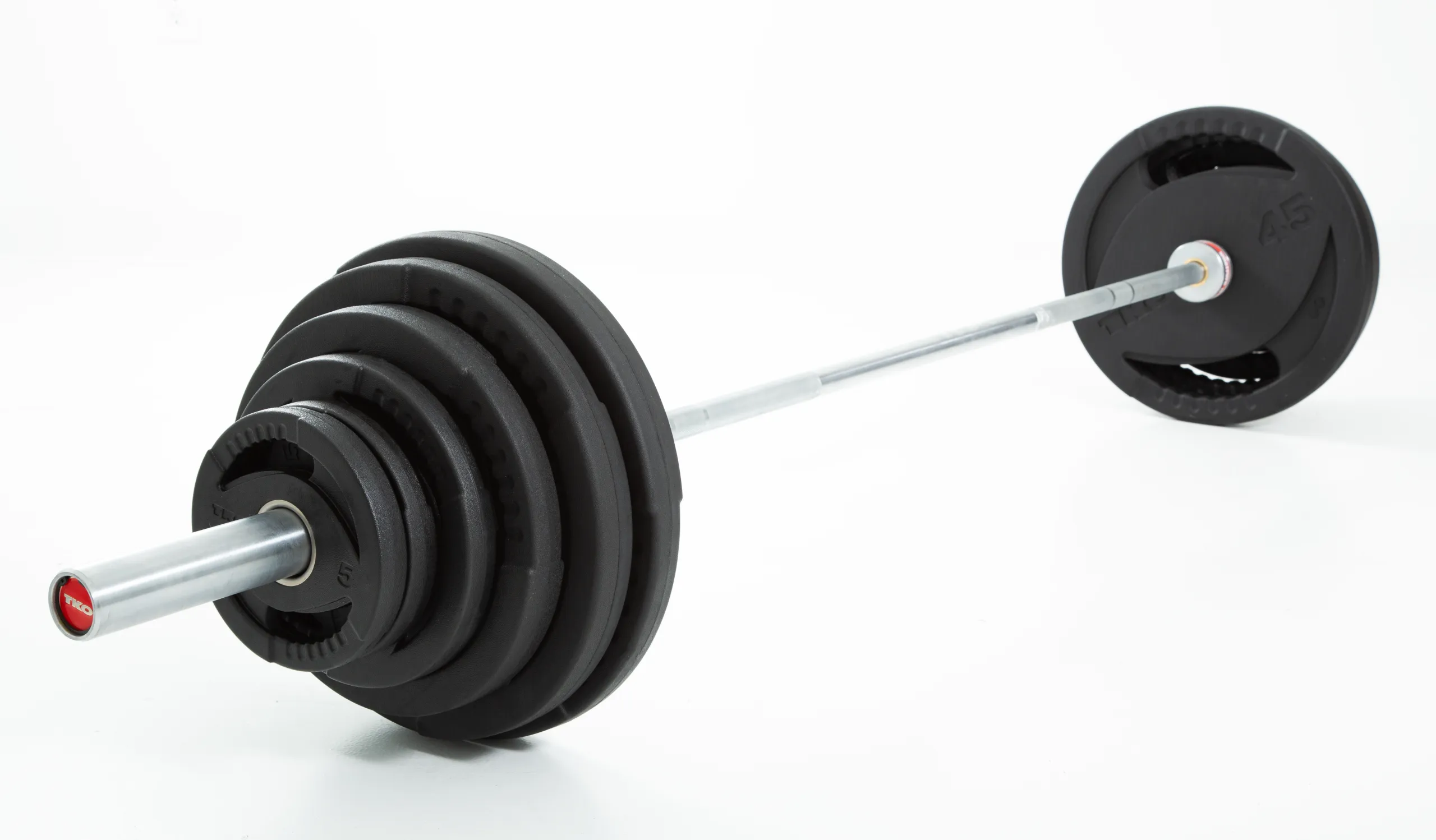 IMG_0964 TKO 300 Pound Olympic Rubber Plate set w/1,000 Pound Bar & Collars - TKO - image 6