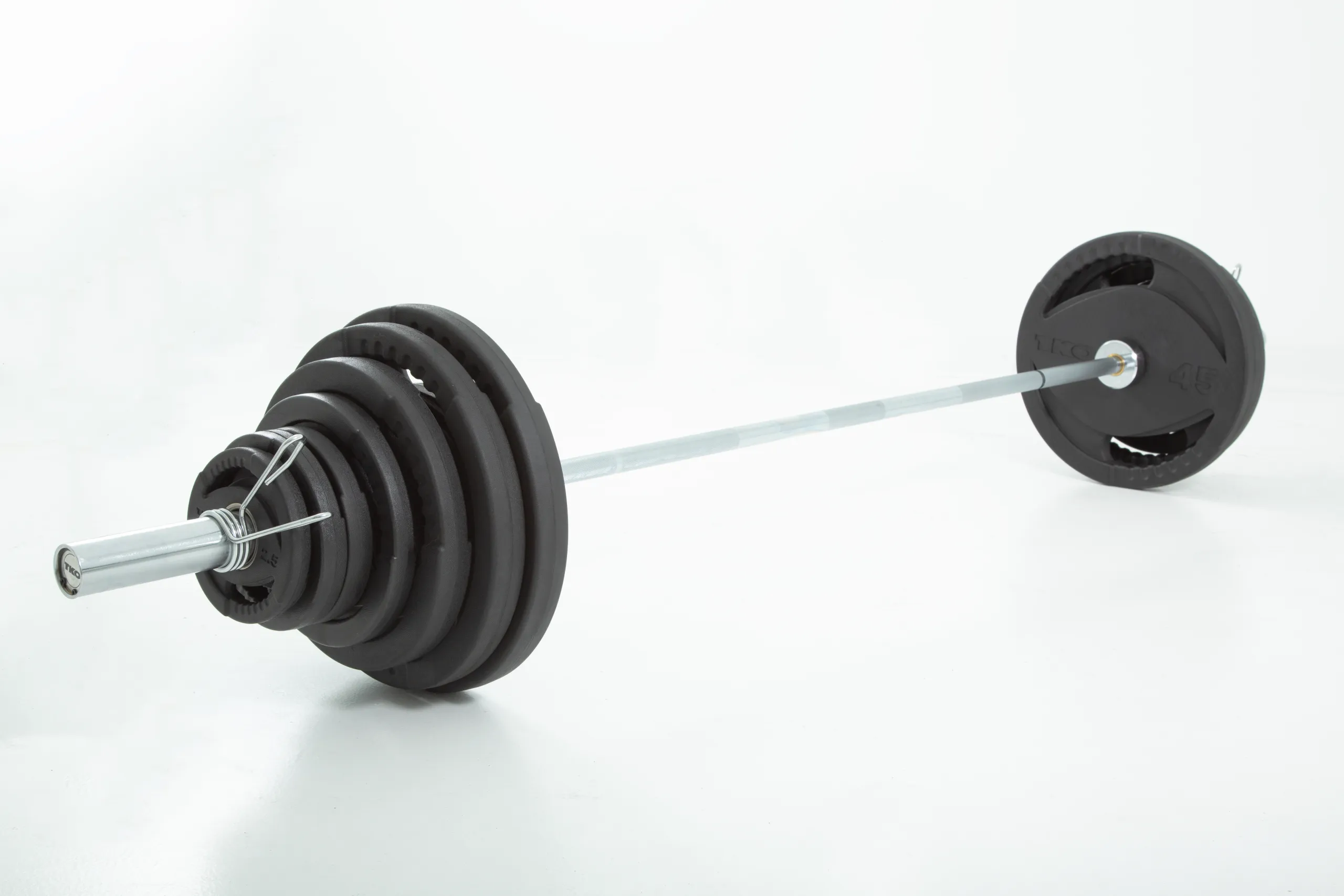IMG_0967 TKO 300 Pound Olympic Rubber Plate set w/1,000 Pound Bar & Collars - TKO - image 5
