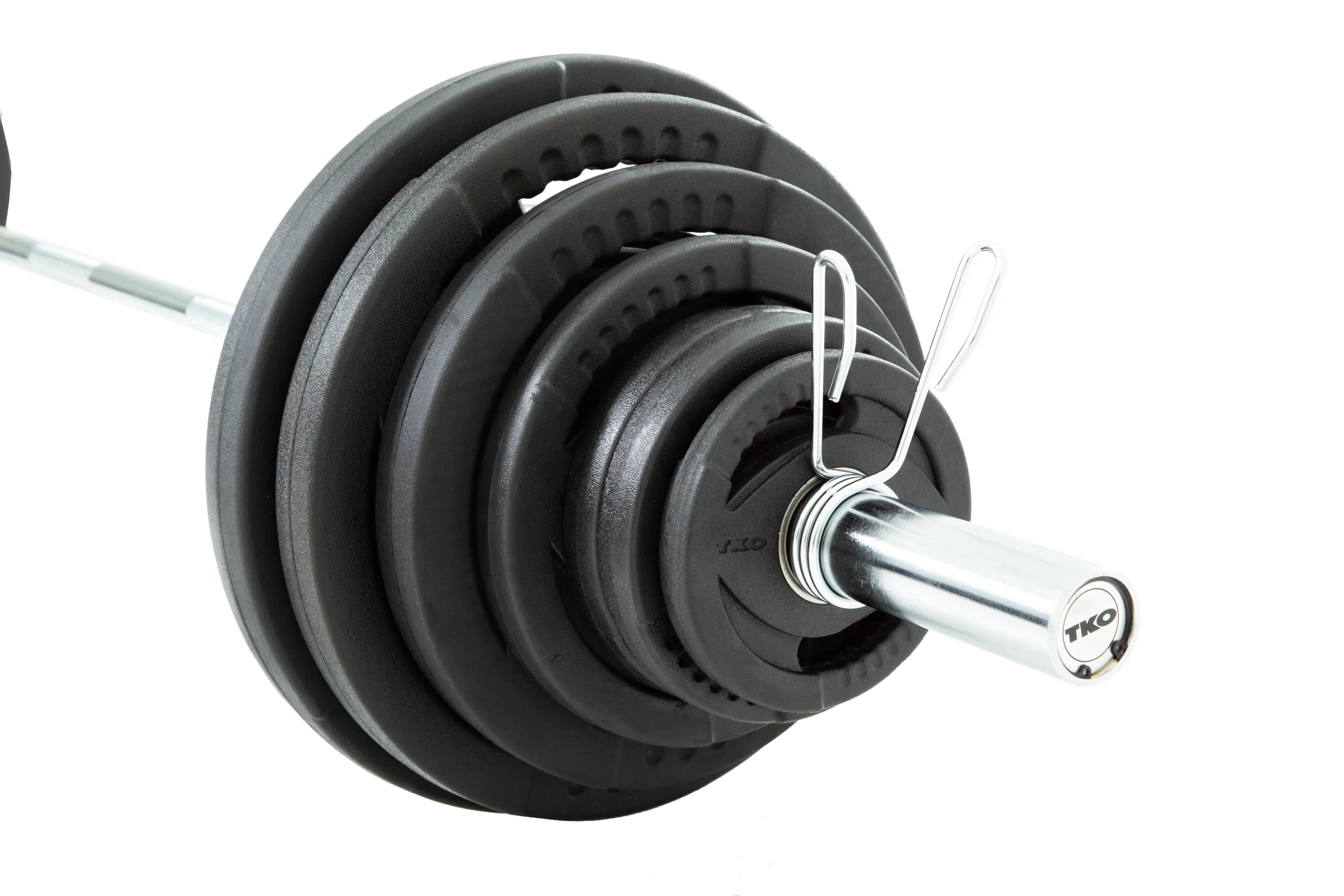 IMG_0971 TKO 300 Pound Olympic Rubber Plate set w/1,000 Pound Bar & Collars - TKO - image 3