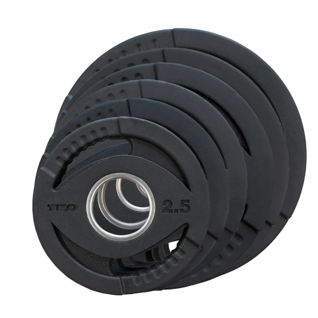 platestack TKO 300 Pound Olympic Rubber Plate set w/1,000 Pound Bar & Collars - TKO - image 2